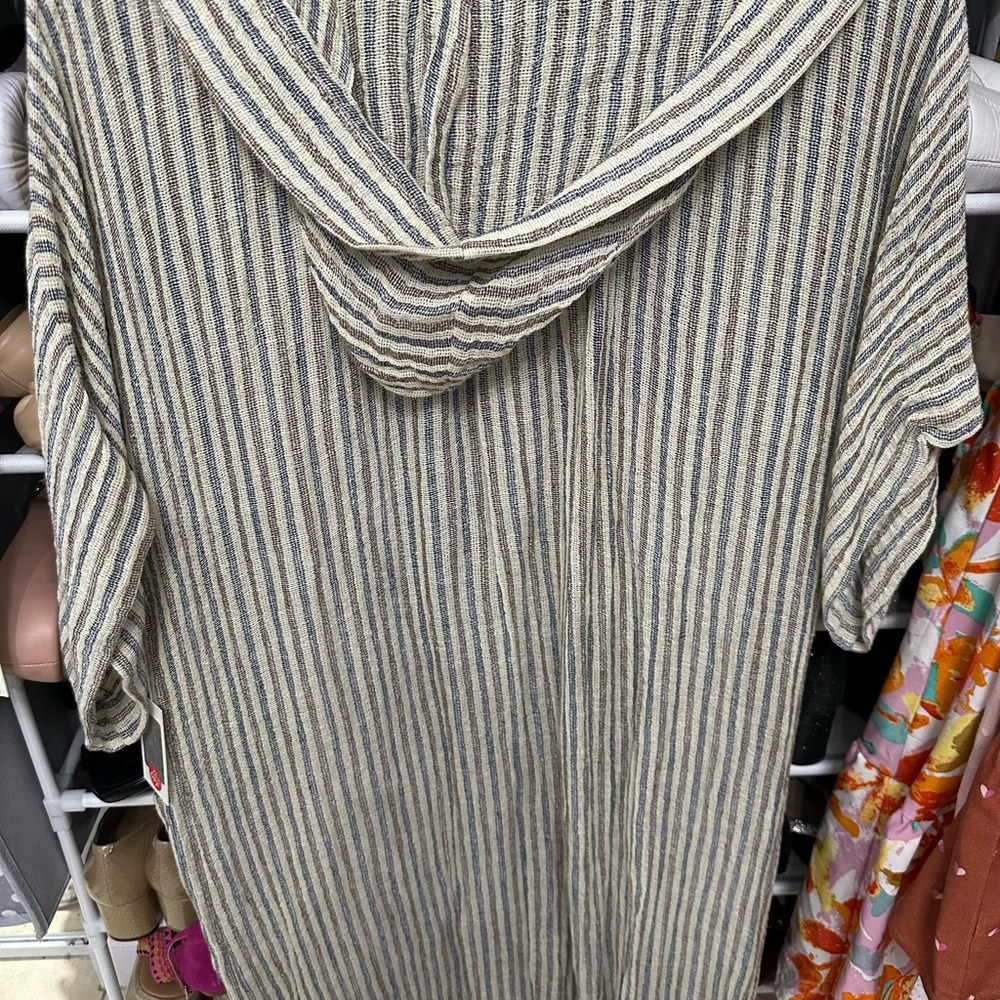 Lisa Marie Fernandez Cream and Brown Oversized Sailor Collar Tunic